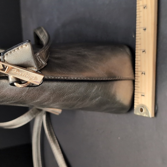 Darlings Metallic Gray Vegan Leather Small Hobo/Crossbody Bag. - Picture 12 of 12